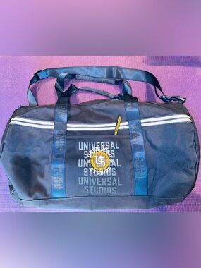 Universal Studios: Navy and Yellow Duffle Bag with Logo